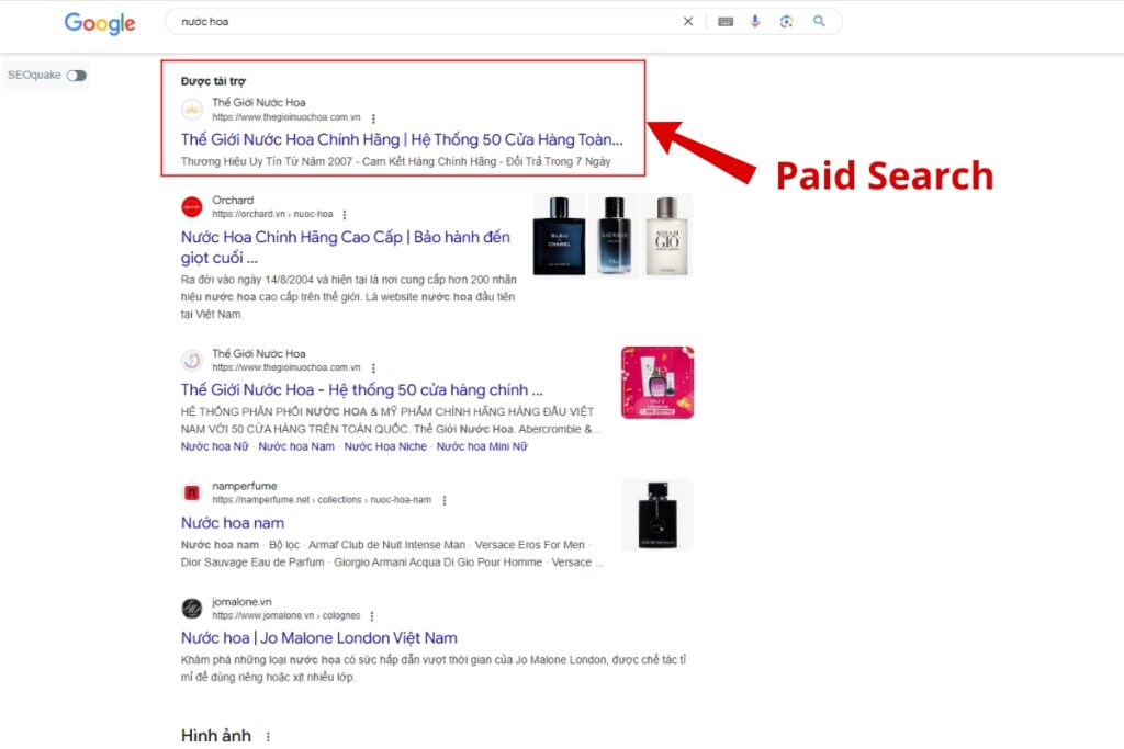 Kết quả paid search