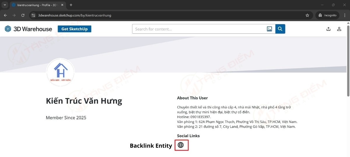 Dạng backlink Entity