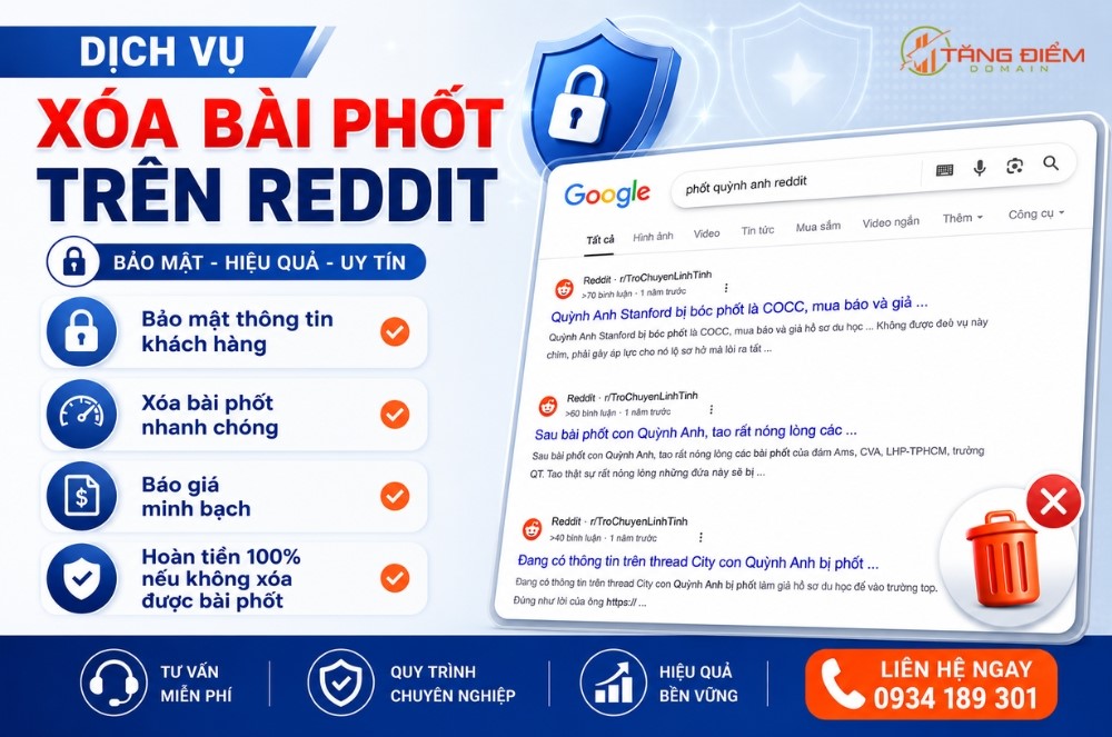 Sài Gòn Xuân Phát chuyên cung cấp dịch vụ xóa bài phốt trên Reddit