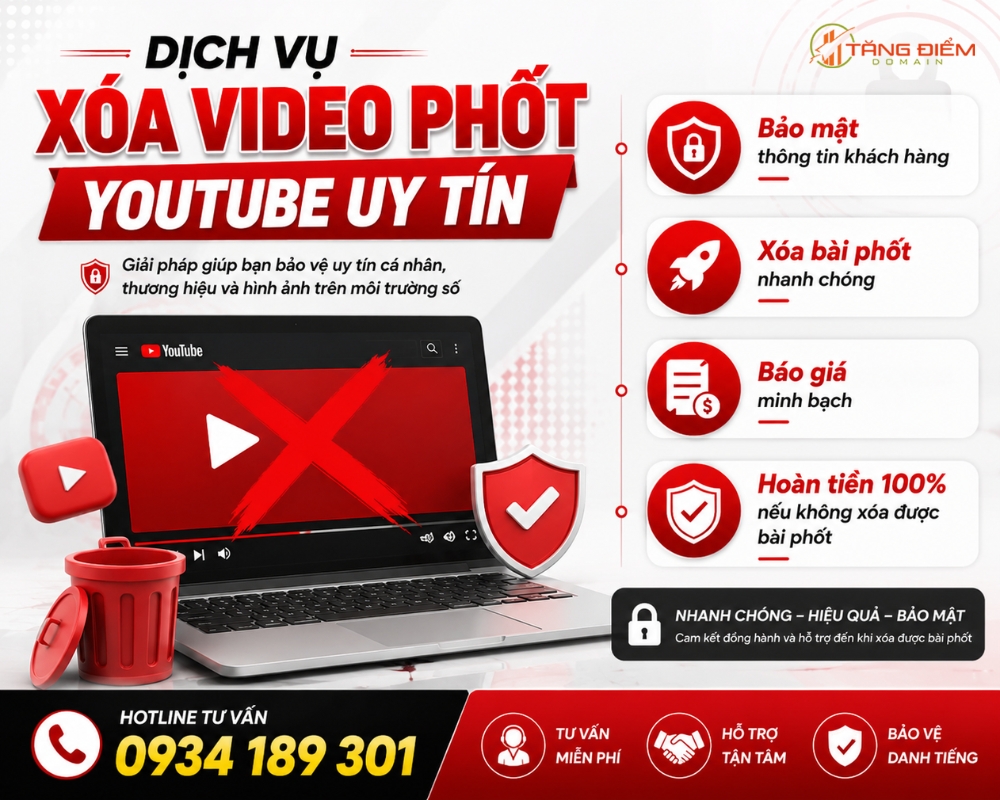 Dịch vụ xóa video phốt Youtube của Sài Gòn Xuân Phát