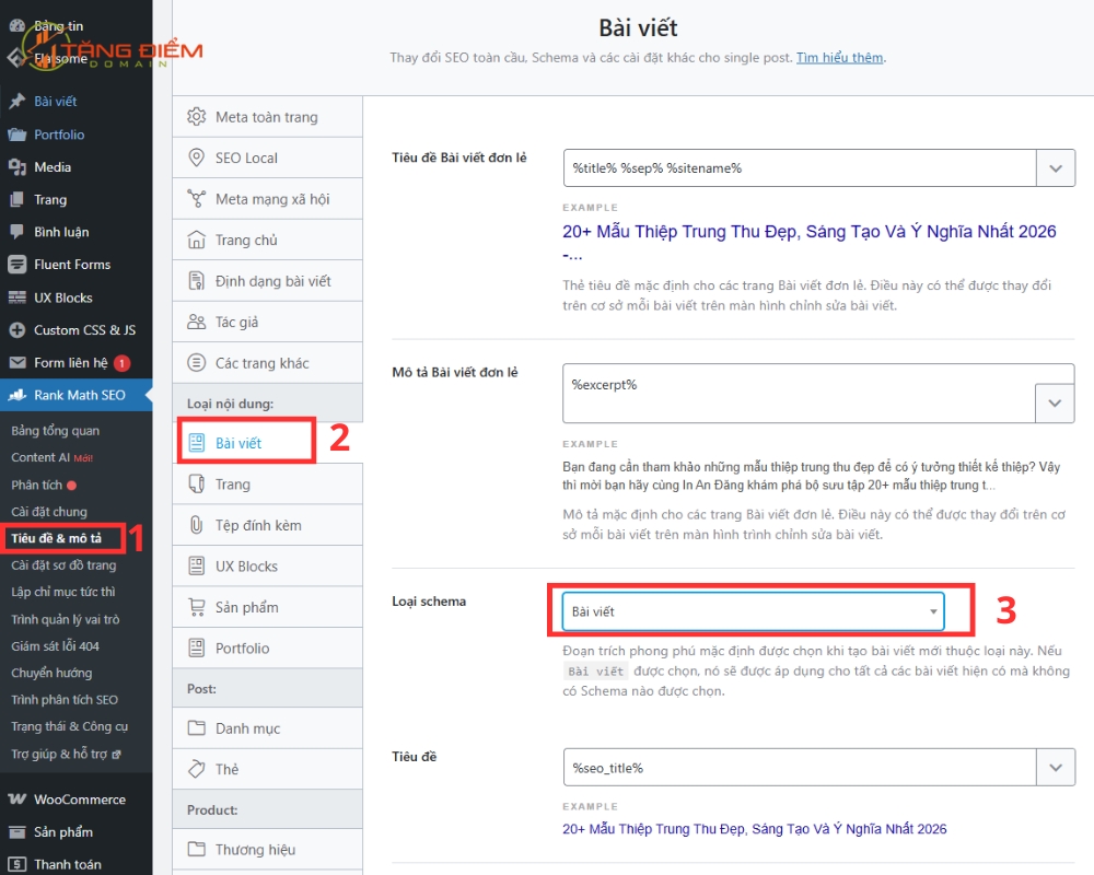 Thiếp lập Schema mặc định đối với toàn bộ bài viết website