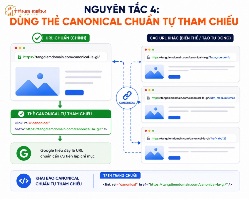 Nguyên tắc dùng thẻ Canonical chuẩn tự tham chiếu