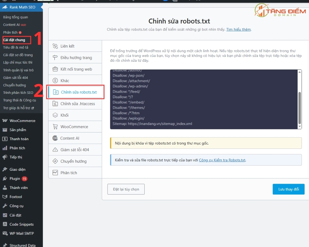 Cách sử dụng plugin Rank Math SEO để tạo file robots.txt