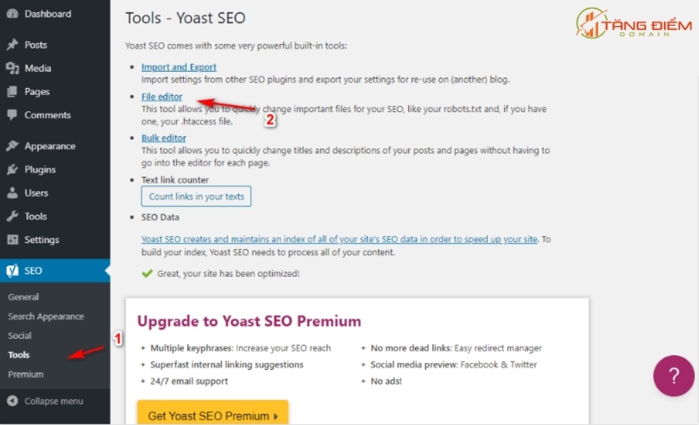 Cách sử dụng plugin Yoast SEO để tạo file robots.txt