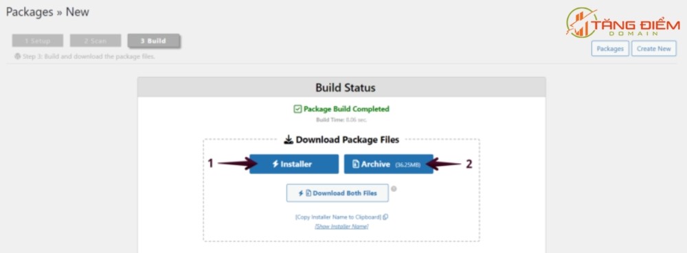 Tải file Backup về máy