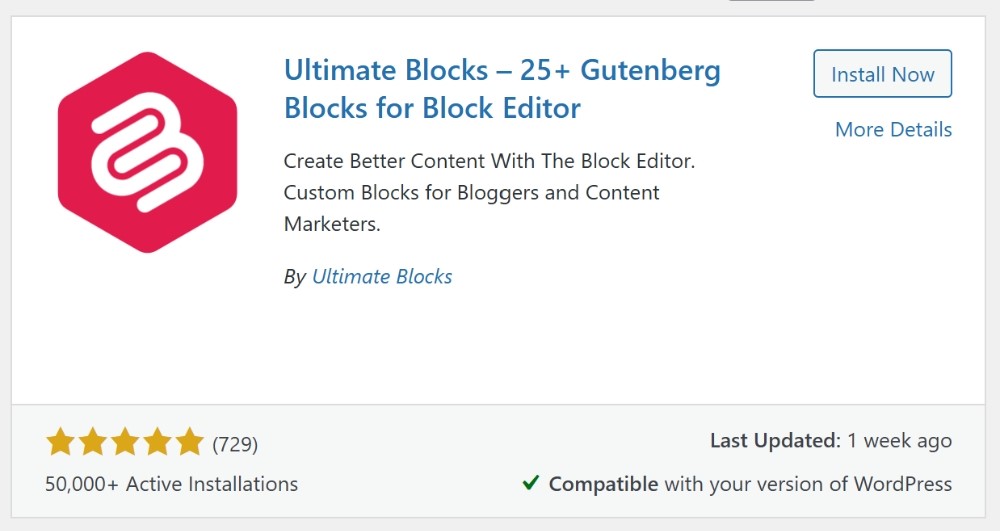 Plugin tạo mục lục bài viết Ultimate Blocks