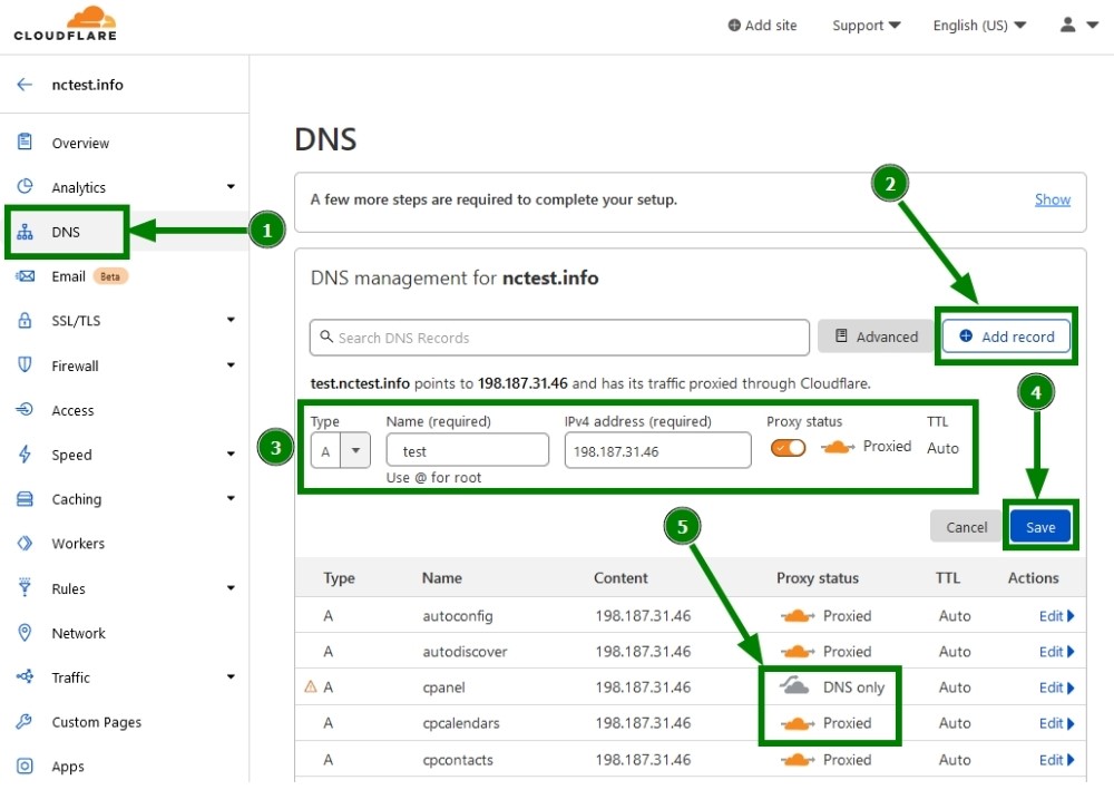 Cách thiết lập DNS Proxy trên Cloudflare